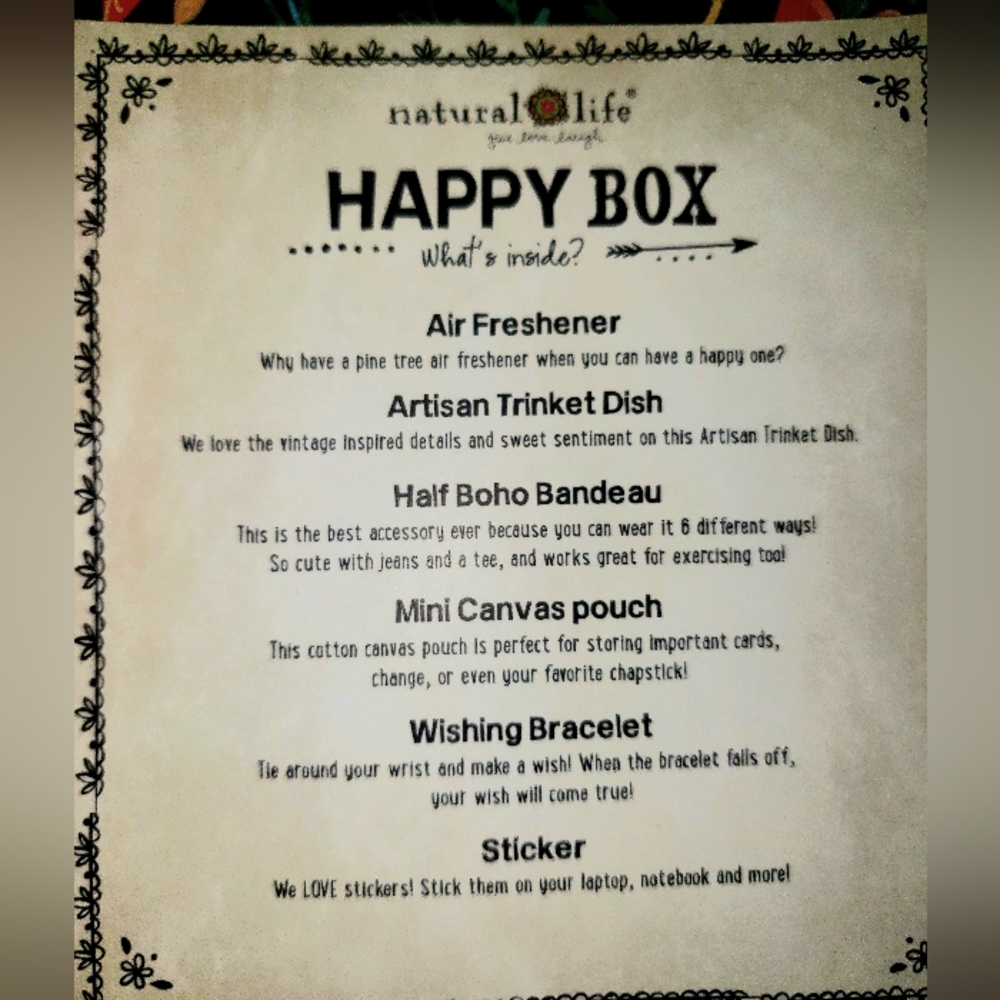 NATURAL LIFE Boho Bandeau and Inspirational Happy Box Set NIB RESERVED - Picture 12 of 12